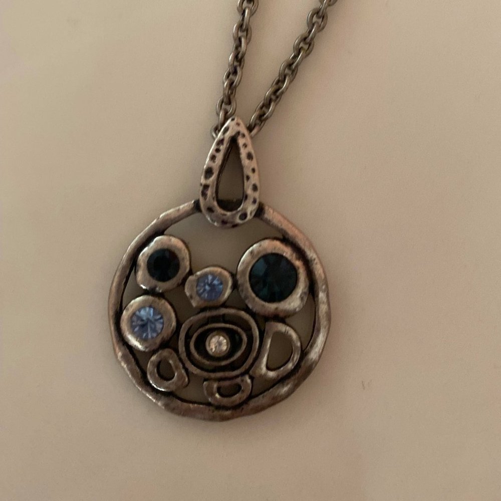 Lovely Artisan Silver Blue Necklace